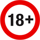 18 + Logo